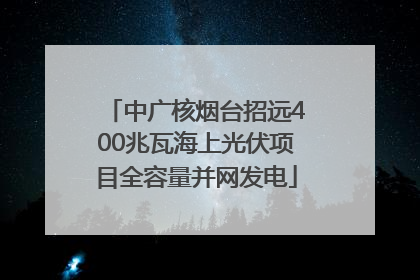 中广核烟台招远400兆瓦海上光伏项目全容量并网发电