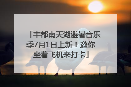 丰都南天湖避暑音乐季7月1日上新！邀你坐着飞机来打卡
