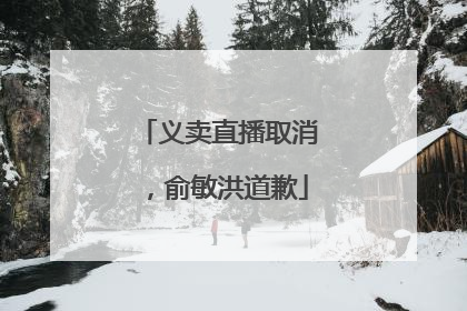 义卖直播取消，俞敏洪道歉