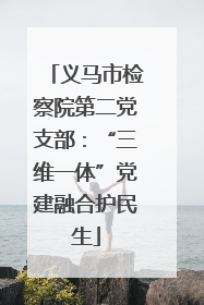 义马市检察院第二党支部：“三维一体”党建融合护民生