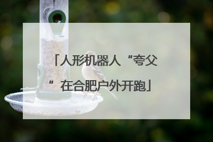 人形机器人“夸父”在合肥户外开跑