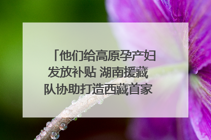 他们给高原孕产妇发放补贴 湖南援藏队协助打造西藏首家高原产儿协同中心