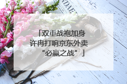 双重战袍加身 许冉打响京东外卖“必赢之战”