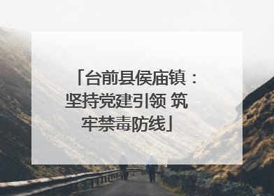 台前县侯庙镇：坚持党建引领 筑牢禁毒防线