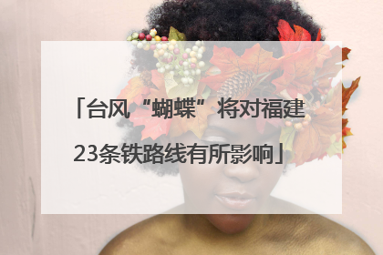 台风“蝴蝶”将对福建23条铁路线有所影响