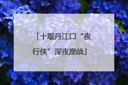 十堰丹江口“夜行侠”深夜鏖战