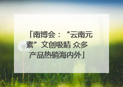 南博会：“云南元素”文创吸睛 众多产品热销海内外