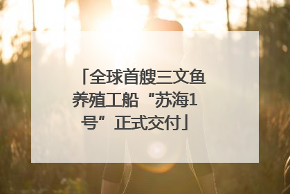全球首艘三文鱼养殖工船“苏海1号”正式交付