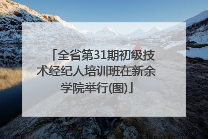 全省第31期初级技术经纪人培训班在新余学院举行(图)