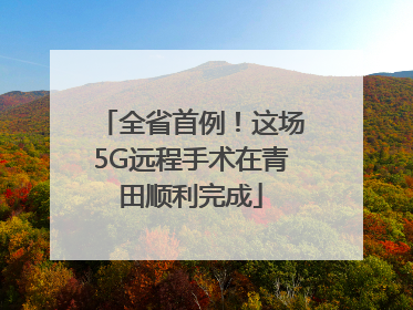 全省首例！这场5G远程手术在青田顺利完成