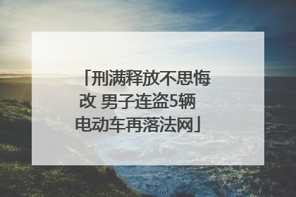 刑满释放不思悔改 男子连盗5辆电动车再落法网
