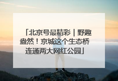 北京号最精彩｜野趣盎然！京城这个生态桥连通两大网红公园
