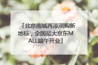 北京南城再添潮购新地标，全国最大京东MALL端午开业