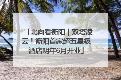 北向看衡阳｜双塔凌云！衡阳首家超五星级酒店明年6月开业