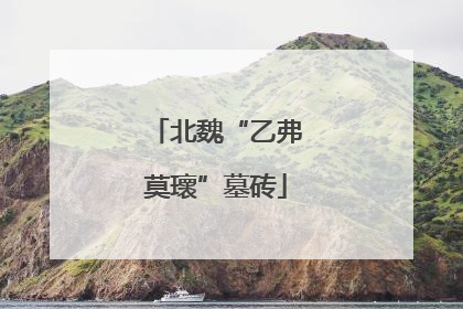 北魏“乙弗莫瓌”墓砖