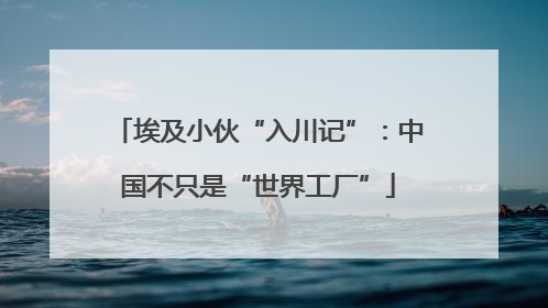 埃及小伙“入川记”：中国不只是“世界工厂”