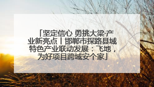 坚定信心 勇挑大梁·产业新亮点丨邯郸市探路县域特色产业联动发展：飞地，为好项目跨域安个家