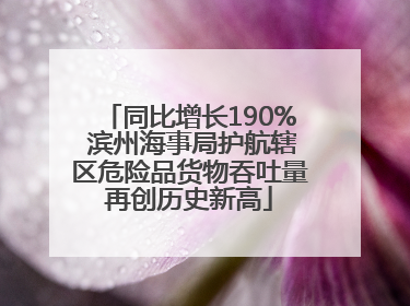 同比增长190% 滨州海事局护航辖区危险品货物吞吐量再创历史新高