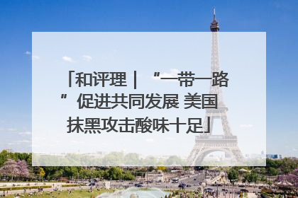 和评理｜“一带一路”促进共同发展 美国抹黑攻击酸味十足