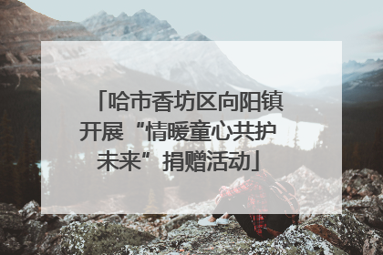 哈市香坊区向阳镇开展“情暖童心共护未来”捐赠活动