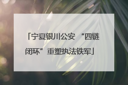 宁夏银川公安 “四链闭环”重塑执法铁军