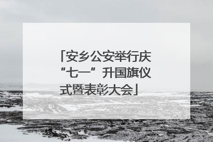 安乡公安举行庆“七一”升国旗仪式暨表彰大会