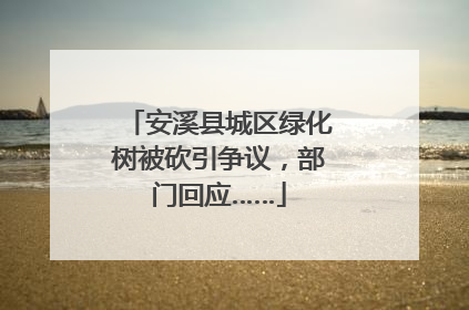 安溪县城区绿化树被砍引争议，部门回应……