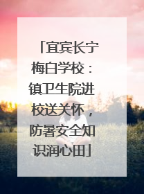 宜宾长宁梅白学校：镇卫生院进校送关怀，防暑安全知识润心田