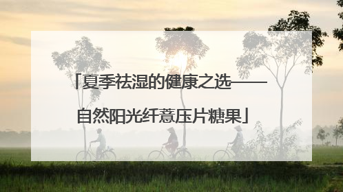 夏季祛湿的健康之选——自然阳光纤薏压片糖果