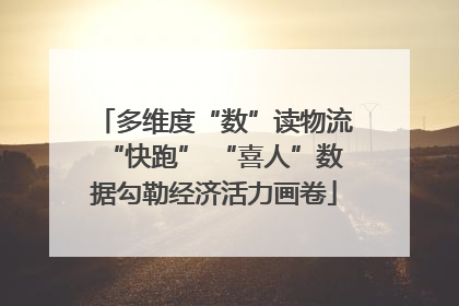 多维度“数”读物流“快跑” “喜人”数据勾勒经济活力画卷