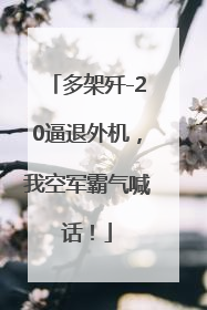 多架歼-20逼退外机，我空军霸气喊话！