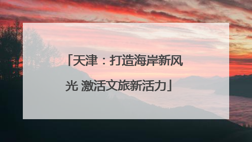 天津：打造海岸新风光 激活文旅新活力