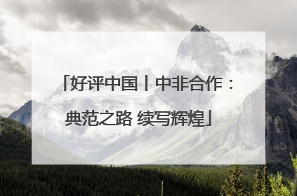 好评中国丨中非合作：典范之路 续写辉煌