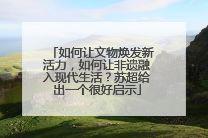 如何让文物焕发新活力，如何让非遗融入现代生活？苏超给出一个很好启示