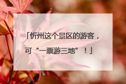 忻州这个景区的游客，可“一票游三地”！