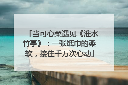 当可心柔遇见《淮水竹亭》：一张纸巾的柔软，接住千万次心动