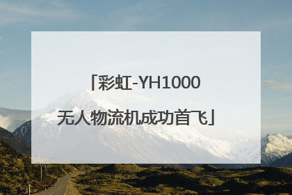 彩虹-YH1000无人物流机成功首飞