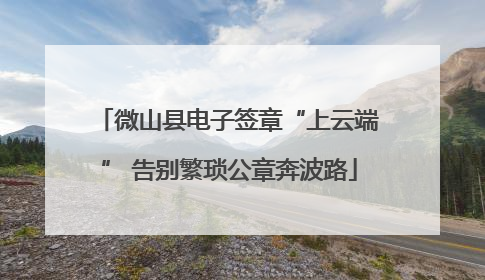 微山县电子签章“上云端” 告别繁琐公章奔波路