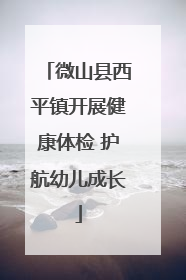 微山县西平镇开展健康体检 护航幼儿成长