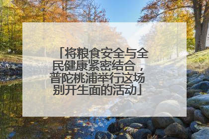 将粮食安全与全民健康紧密结合，普陀桃浦举行这场别开生面的活动