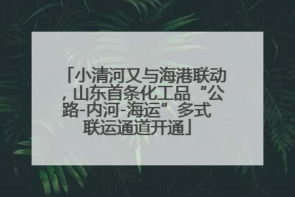 小清河又与海港联动，山东首条化工品“公路-内河-海运”多式联运通道开通