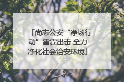 尚志公安“净场行动”雷霆出击 全力净化社会治安环境
