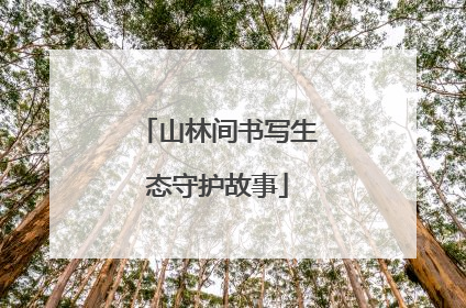 山林间书写生态守护故事