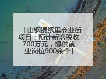 山钢锦绣里商业街项目：预计新增税收700万元，提供就业岗位900余个