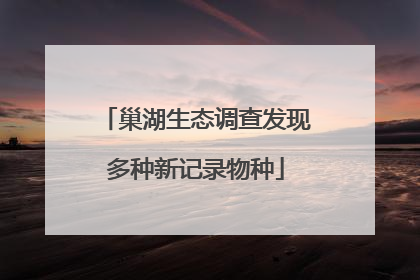 巢湖生态调查发现多种新记录物种