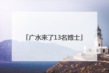 广水来了13名博士