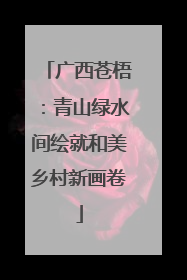 广西苍梧：青山绿水间绘就和美乡村新画卷