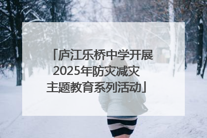 庐江乐桥中学开展2025年防灾减灾主题教育系列活动