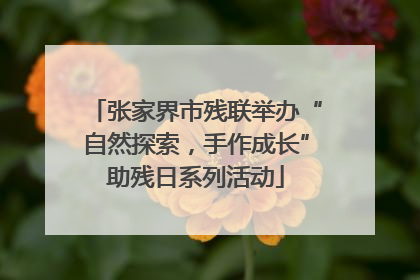 张家界市残联举办“自然探索，手作成长”助残日系列活动