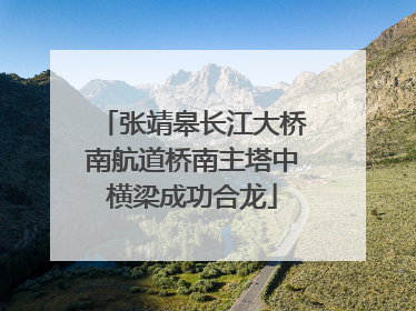 张靖皋长江大桥南航道桥南主塔中横梁成功合龙